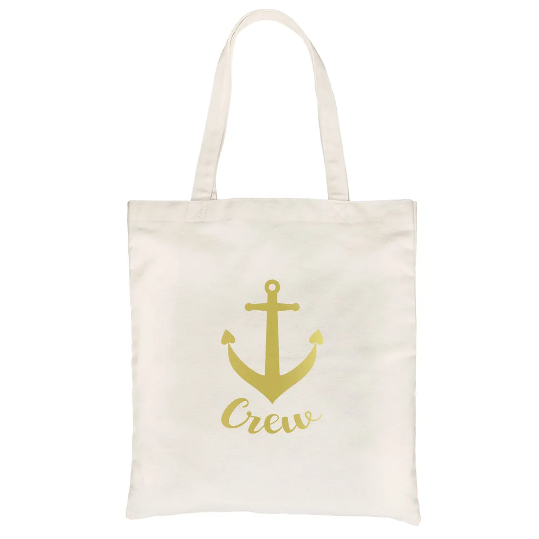 Bride Crew Anchor-GOLD Canvas Shoulder Bag Simple Sweet Bridal Gift