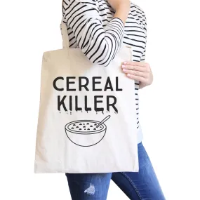 Cereal Killer Natural Canvas Bags