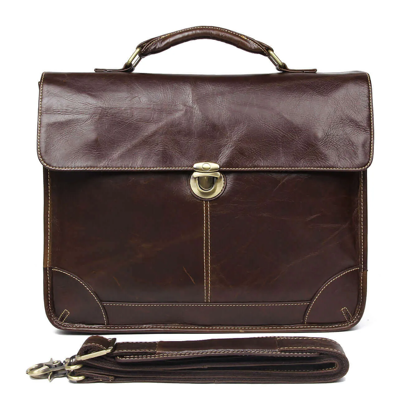 Classic Leather Laptop Bag for Men - Timeless and Versatile