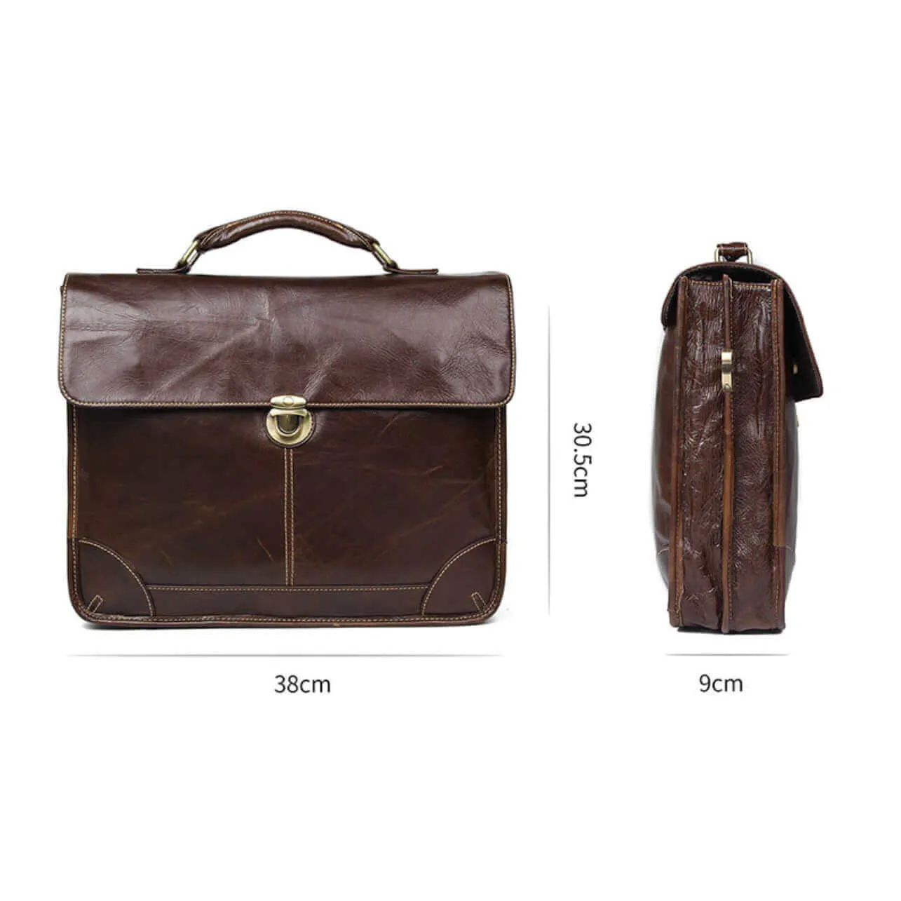 Classic Leather Laptop Bag for Men - Timeless and Versatile