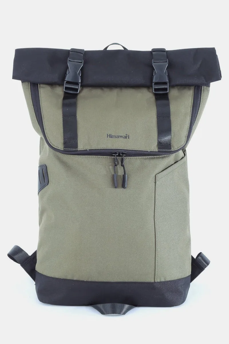 Contrast Waterproof Canvas Backpack Bag