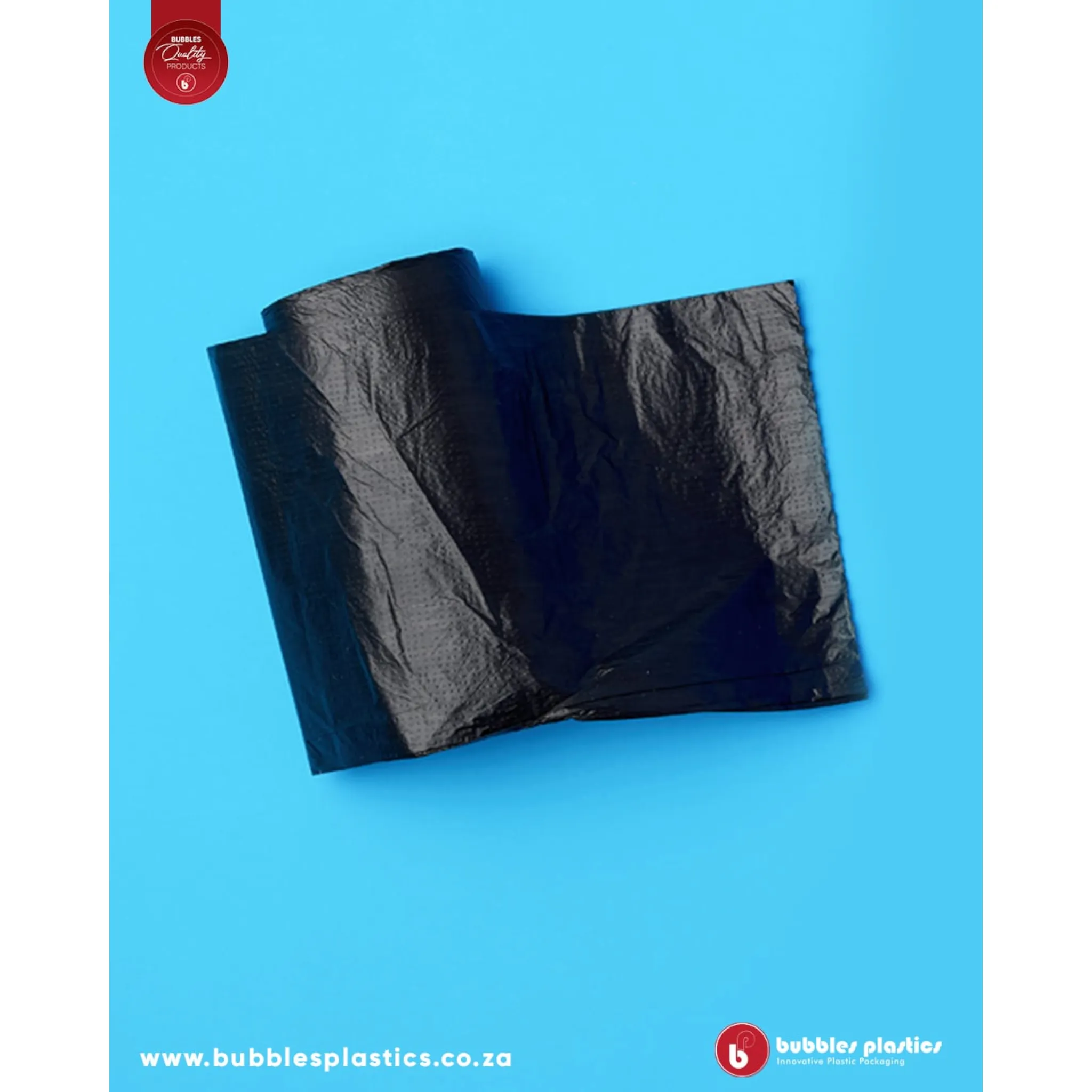 Disa Refuse Bags on Roll Black 75x95cm 10pcs