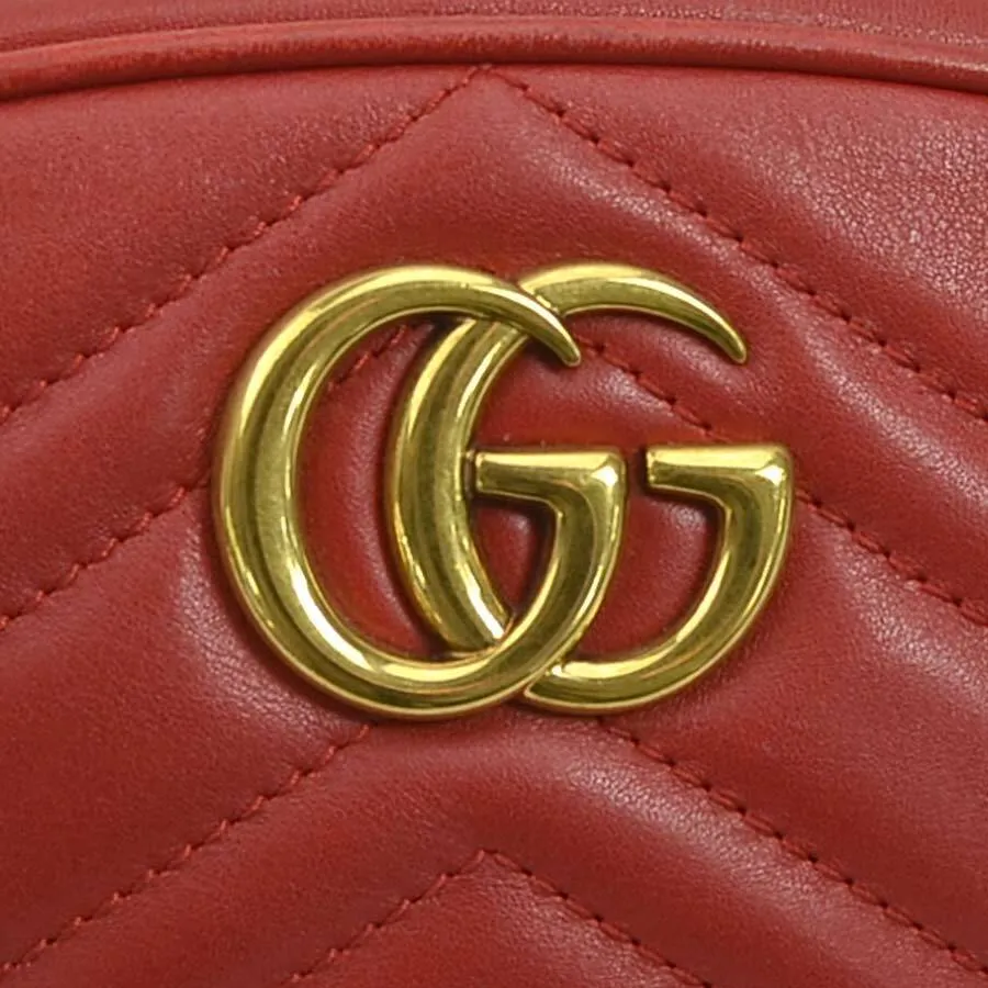 Gucci Gg Marmont Waist Bag Belt Red