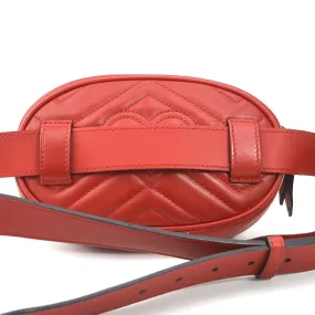 Gucci Gg Marmont Waist Bag Belt Red