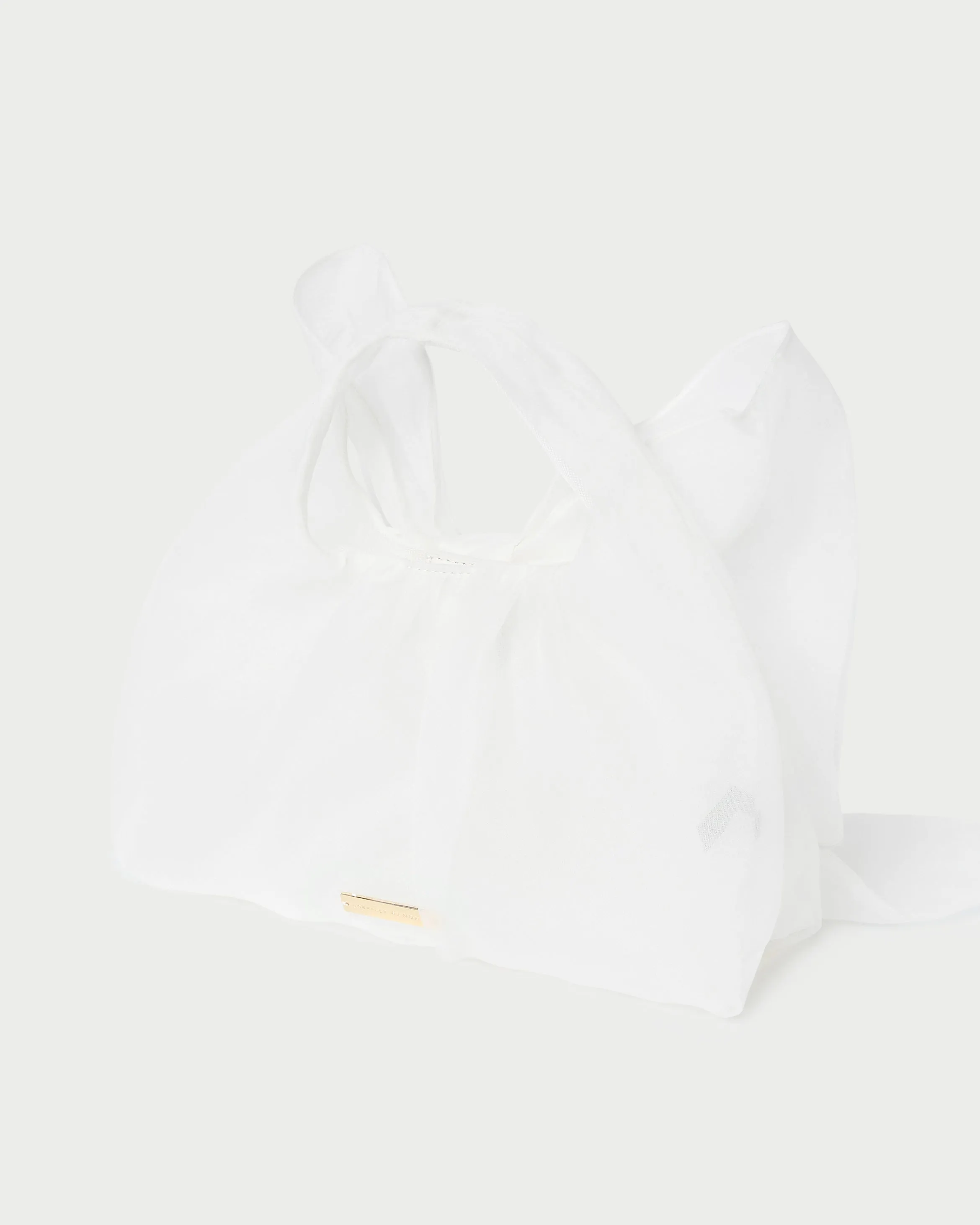 Joanne Pearl Organza Bow Clutch