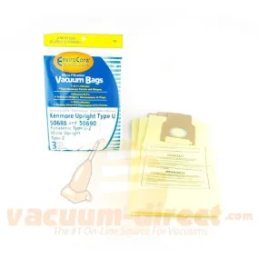 Kenmore Type U Generic Vacuum Bags by EnviroCare, 3 Pack #159