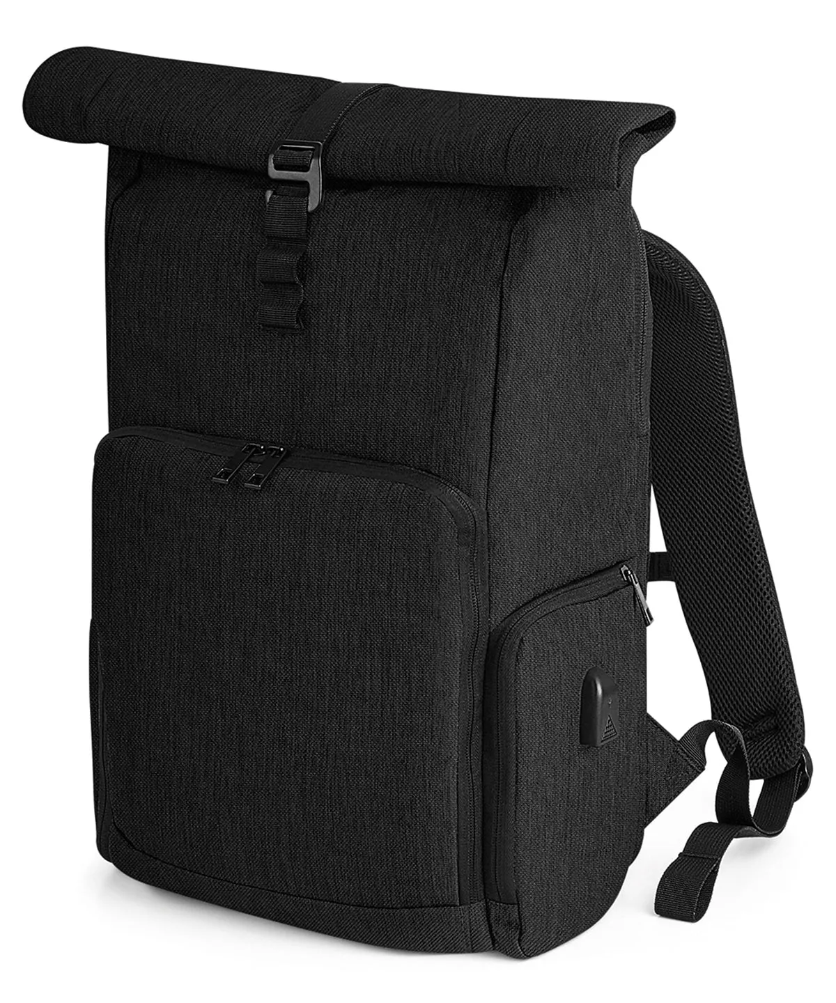 Q-Tech charge roll-top backpack | Black