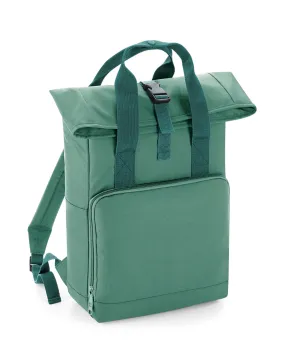 Sage Green - Twin handle roll-top backpack