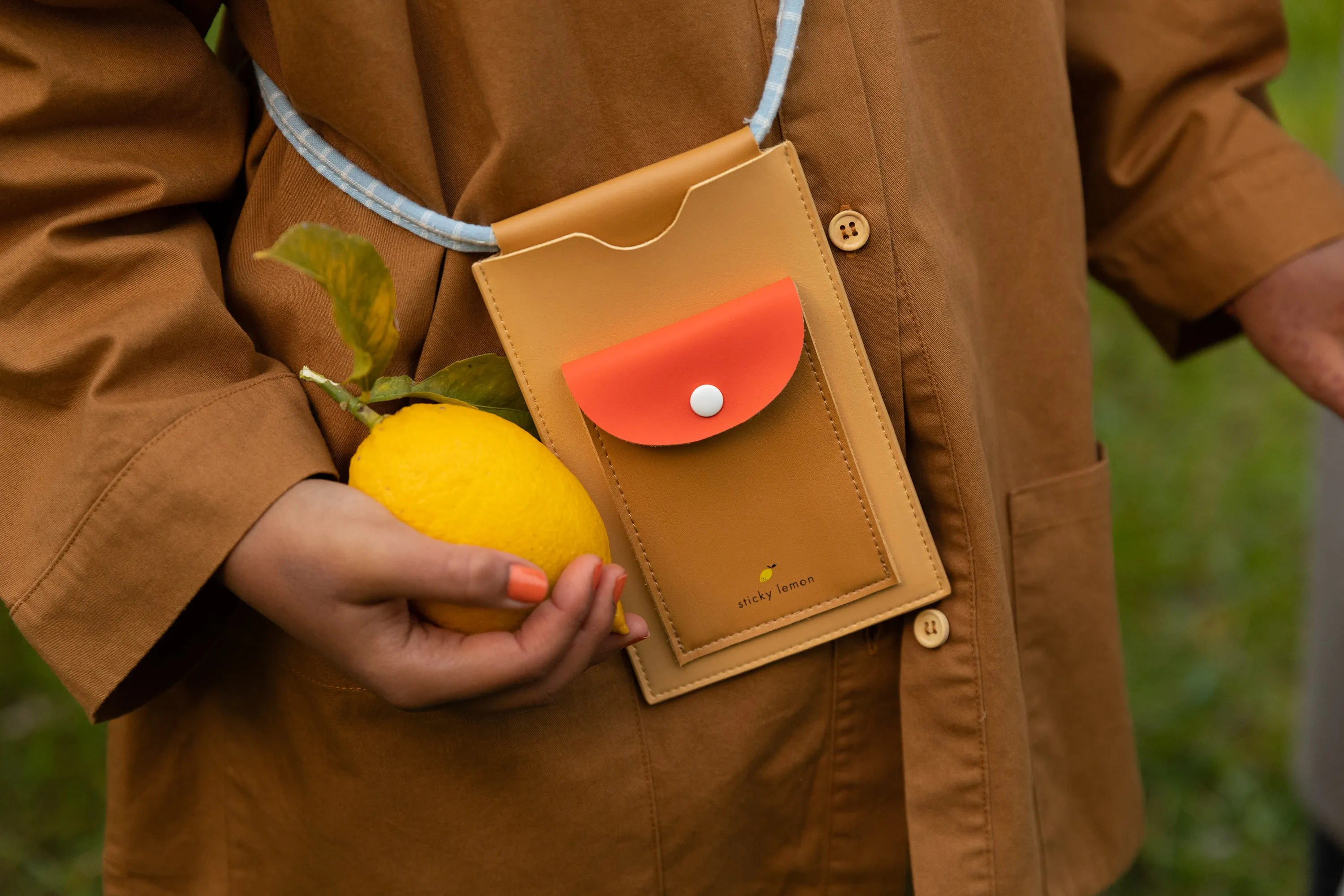 Sticky Lemon XL Farmhouse Phone Pouch, Pear Jam