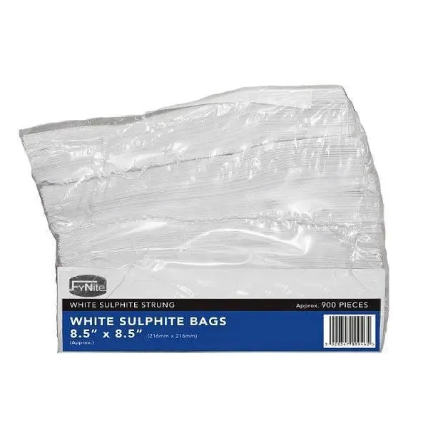 White Sulphite Flat Bags Strung